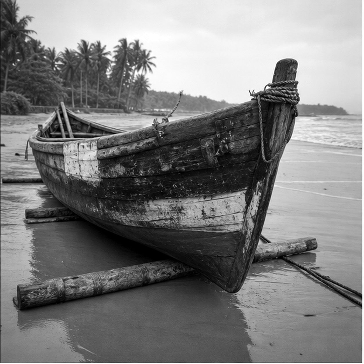 Black-and-white Goa photograph for How We Refurbish Your Old Frames in Goa