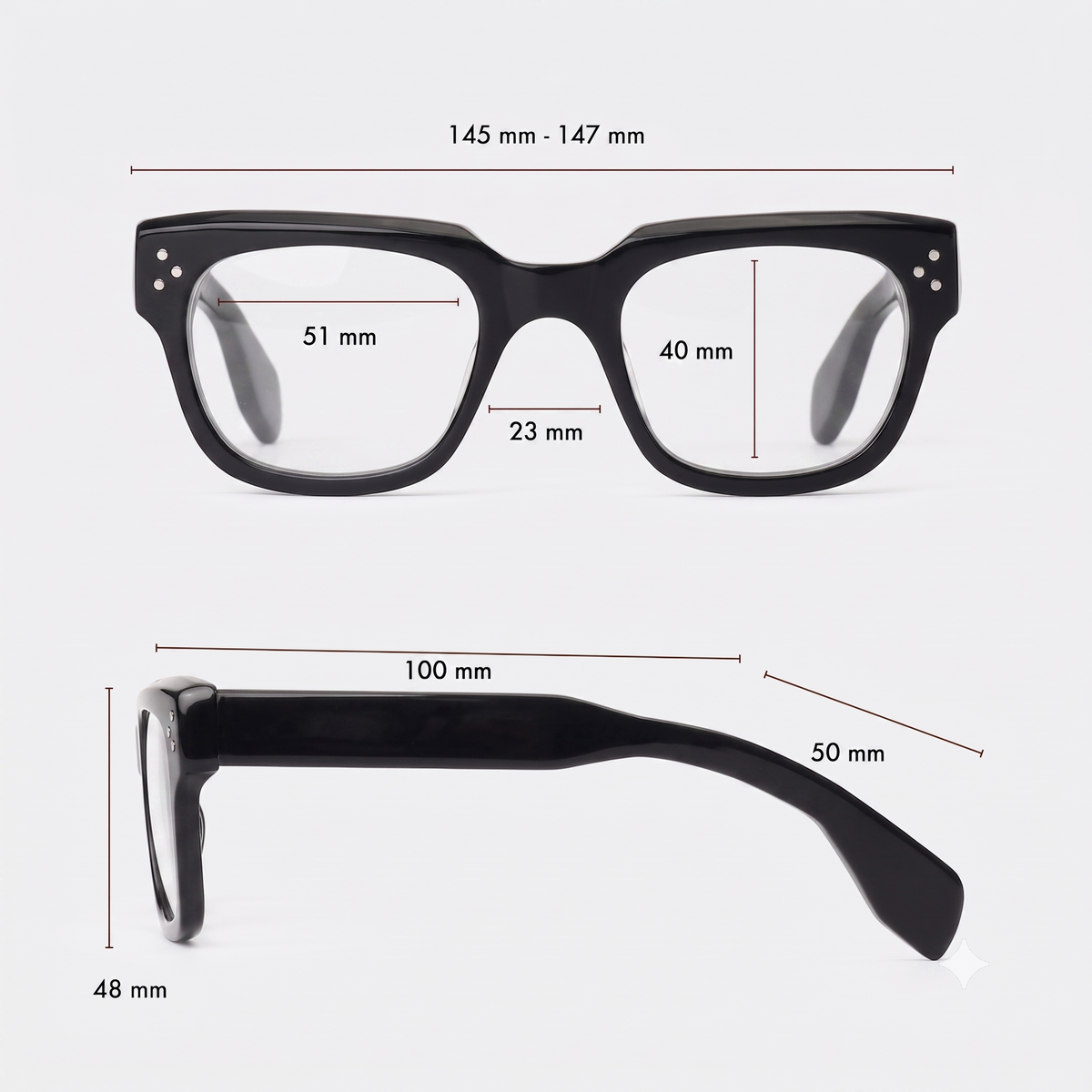 Large frame size chart and measurements