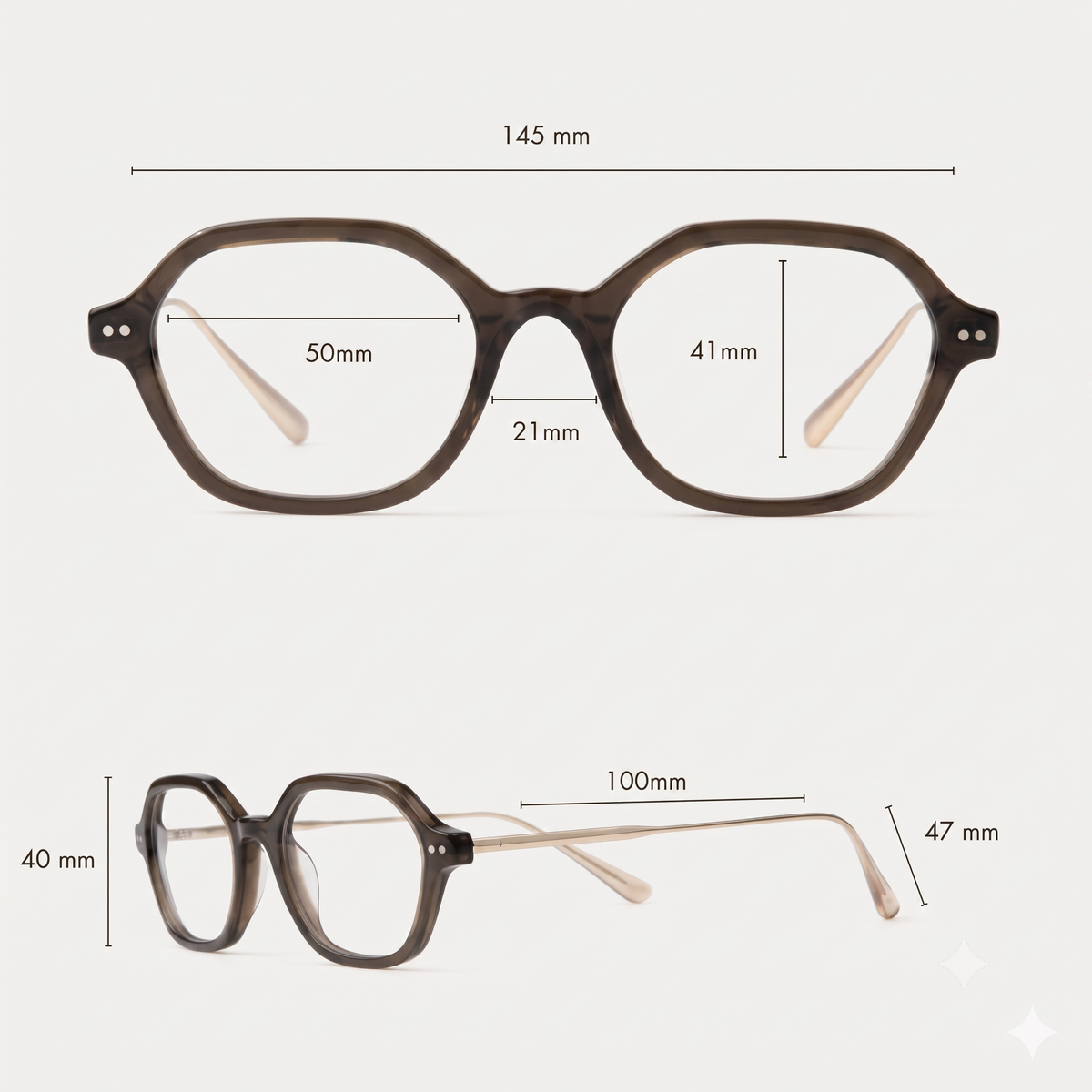 Large frame size chart and measurements