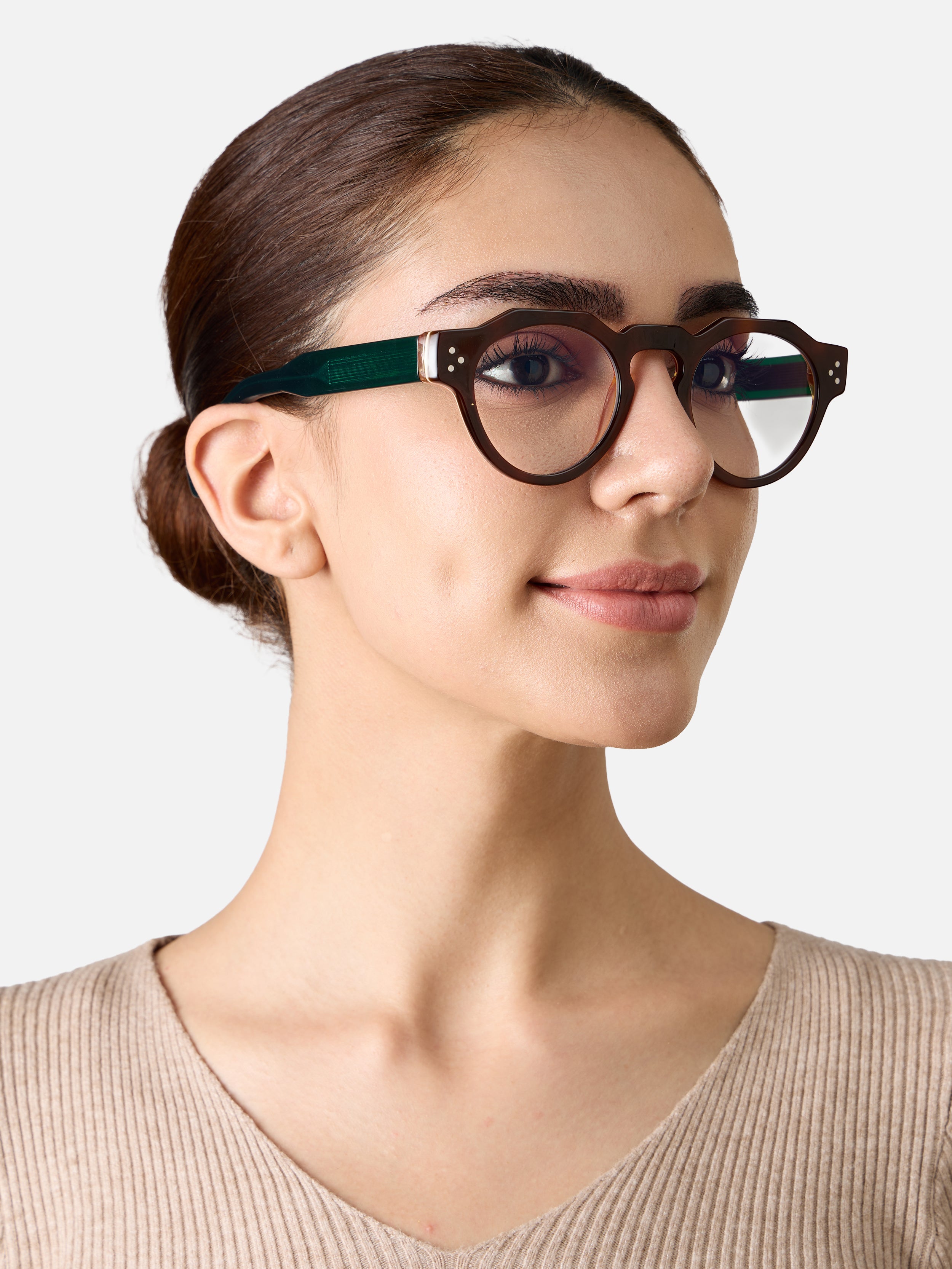 Panto Tortoise Lam Emerald Green