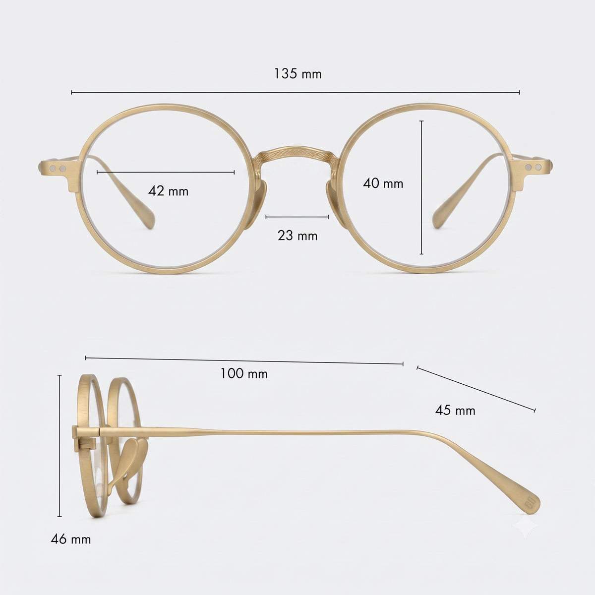 Medium frame size chart and measurements
