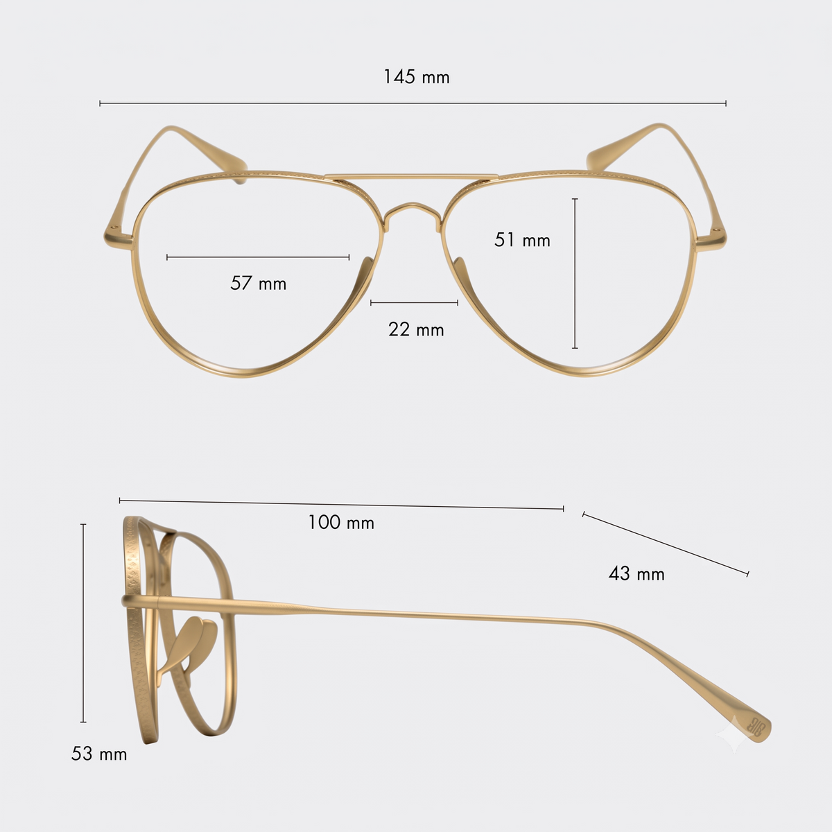 Large frame size chart and measurements