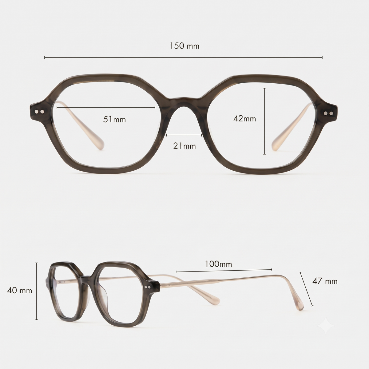 Extra Large frame size chart and measurements