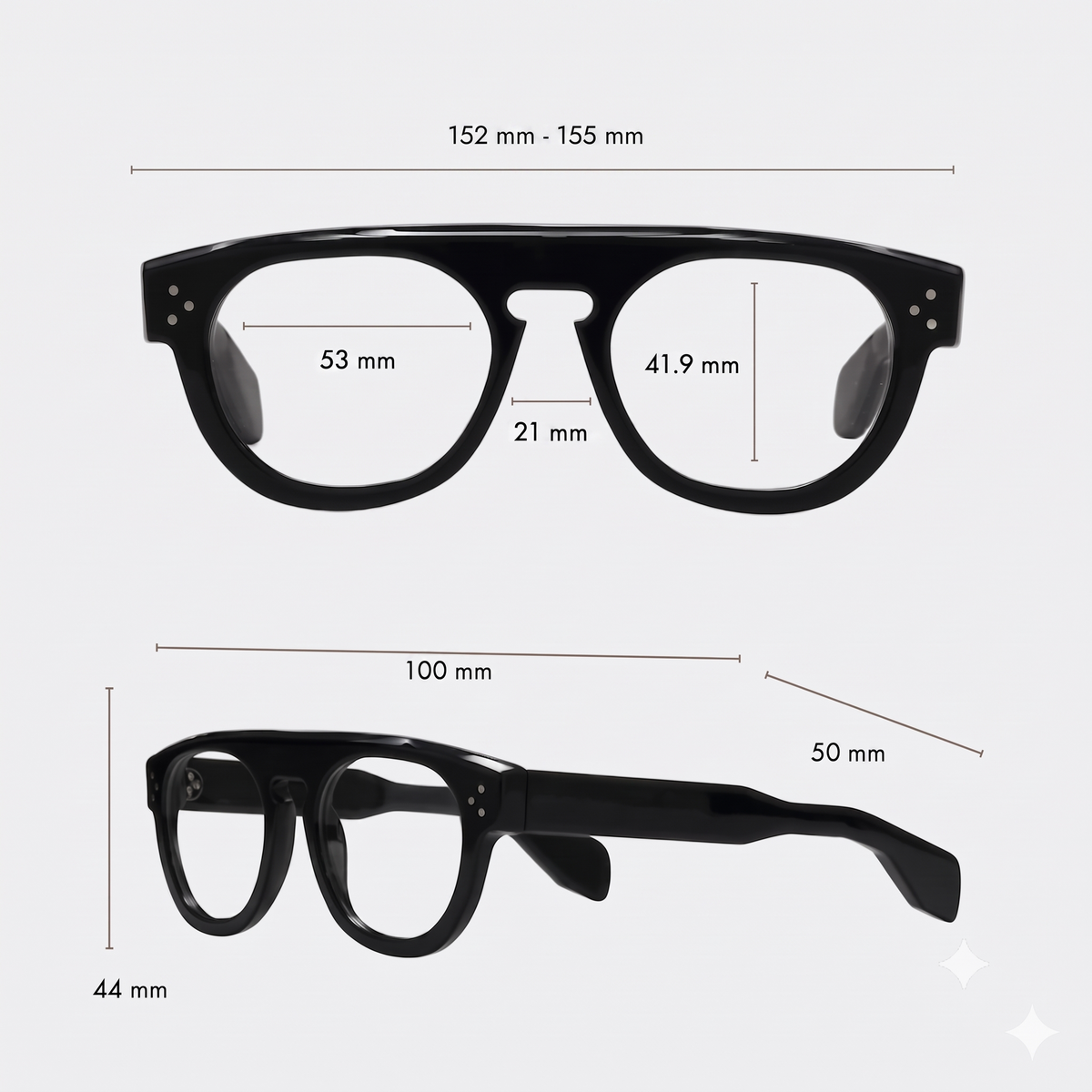 Extra Large frame size chart and measurements