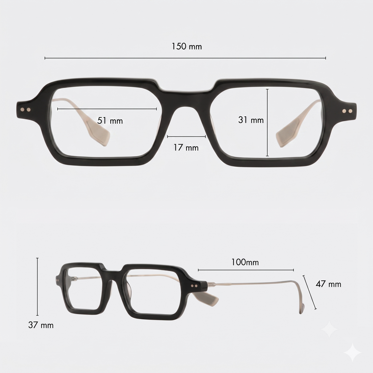 Extra Large frame size chart and measurements