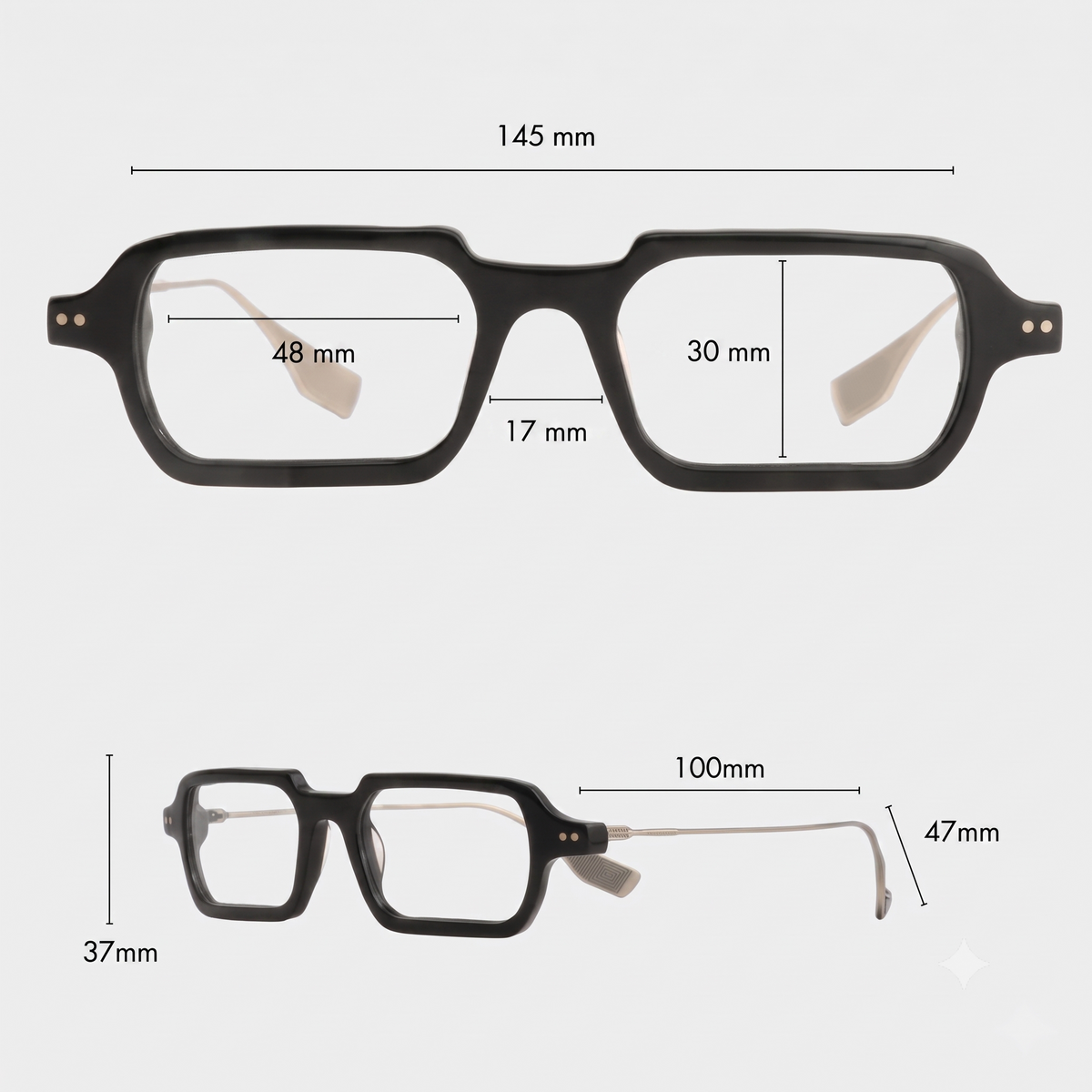 Large frame size chart and measurements