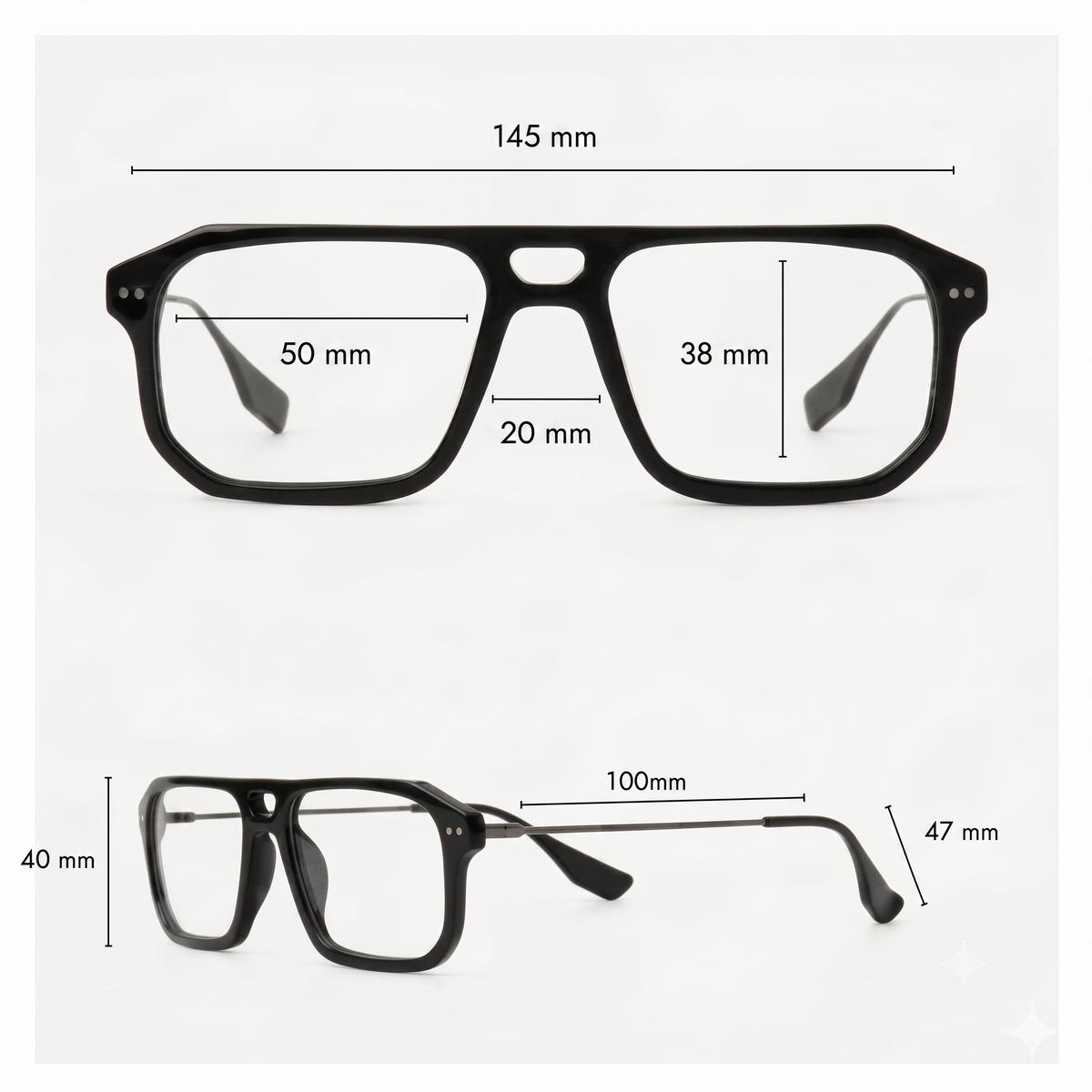Large frame size chart and measurements