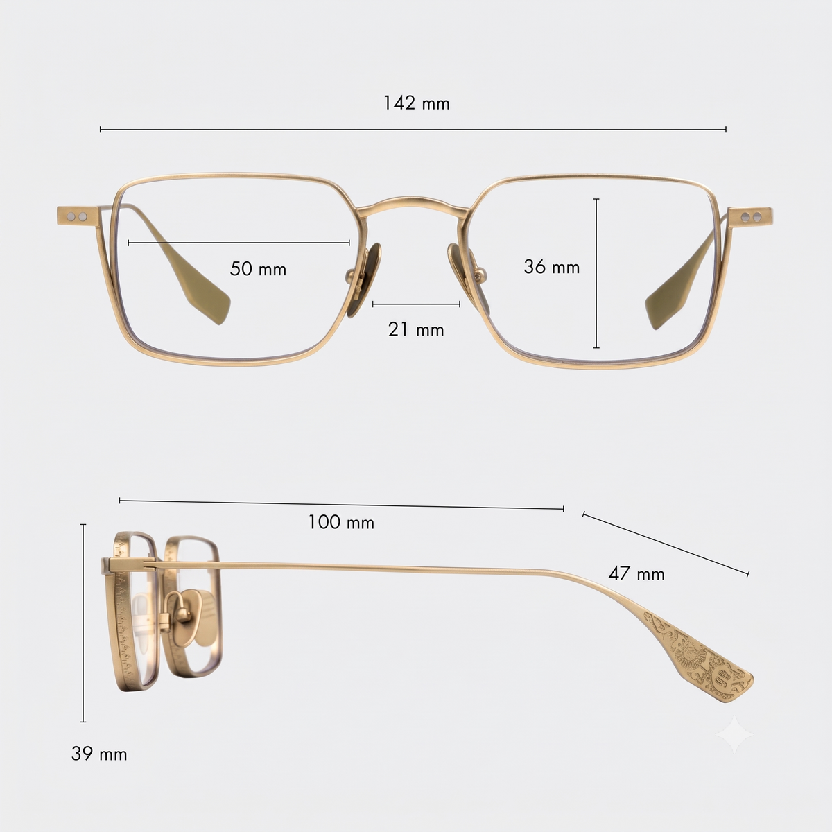 Large frame size chart and measurements