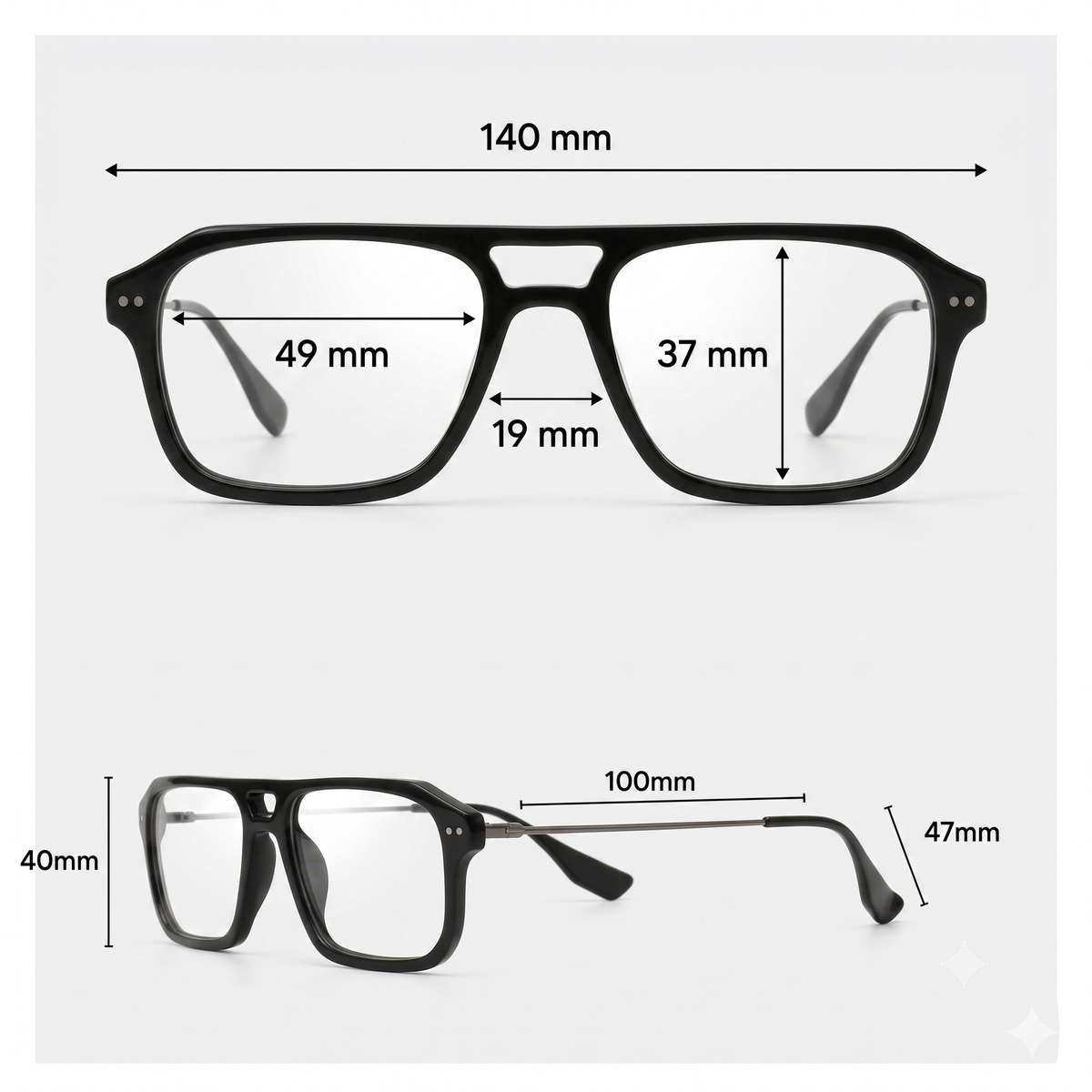 Medium frame size chart and measurements
