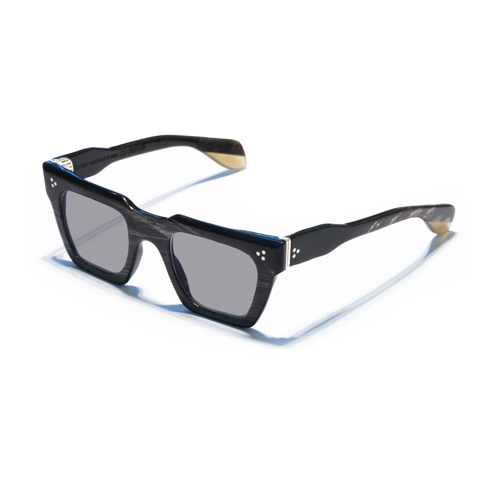 Starke Samrat Sunglasses - Horn Sterling Silver