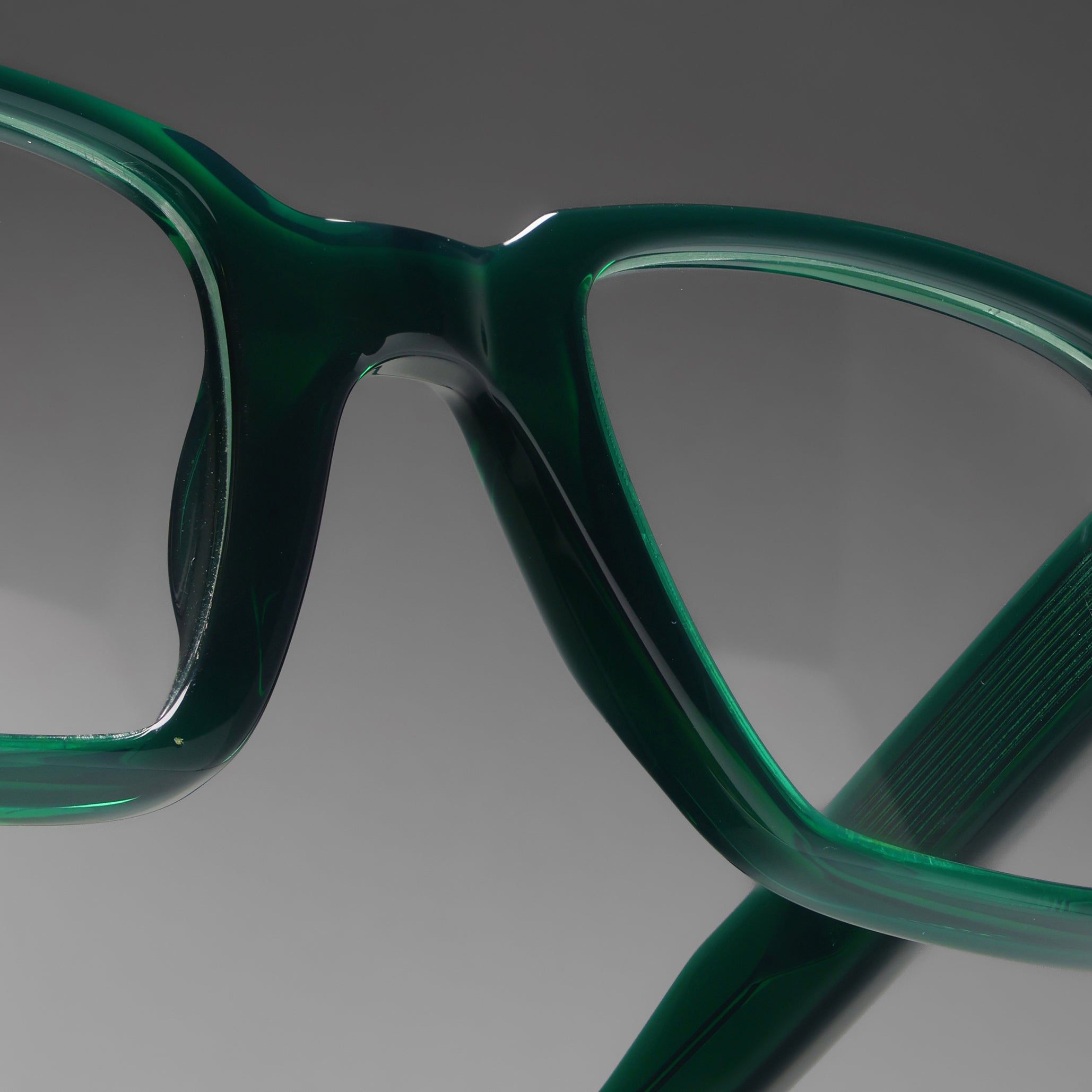 Grand Emerald Green – Bold Rectangular Bio-Acetate Eyewear