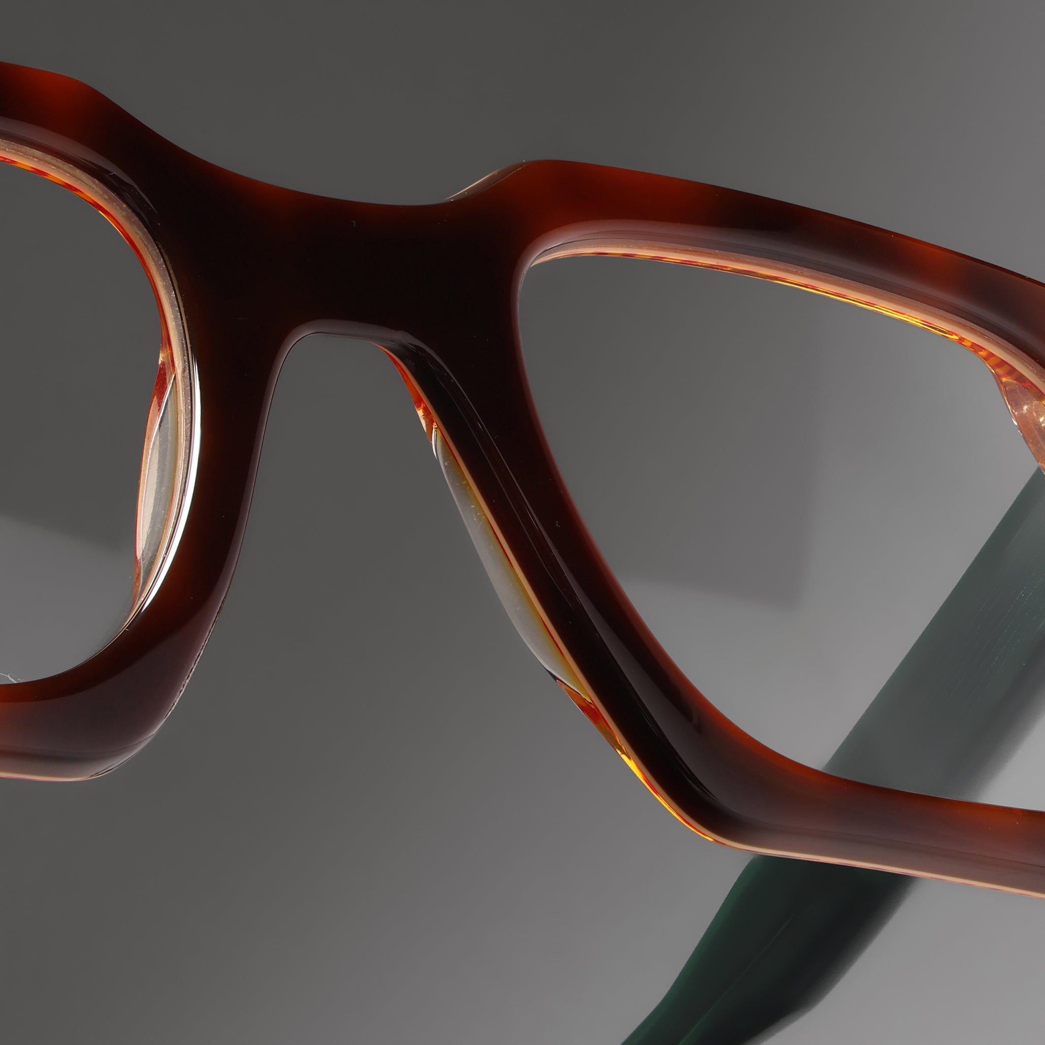 Starke Tortoise Lam Emerald Green Bio-Acetate Eyewear - Bold and