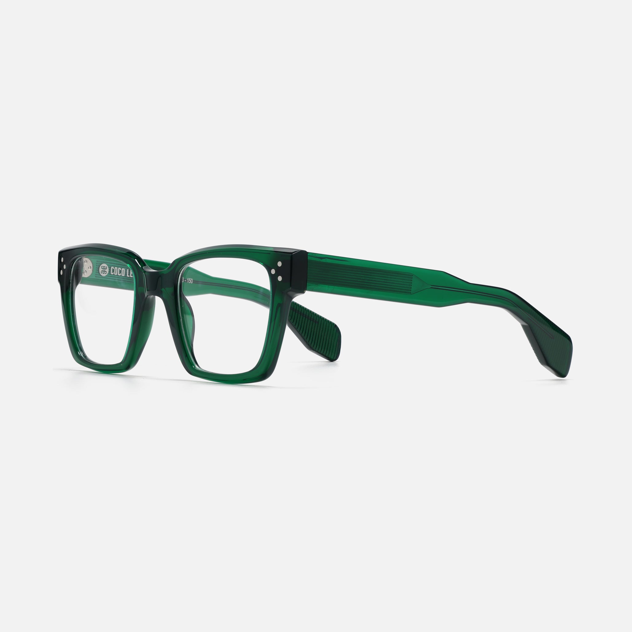 Grand Emerald Green – Bold Rectangular Bio-Acetate Eyewear
