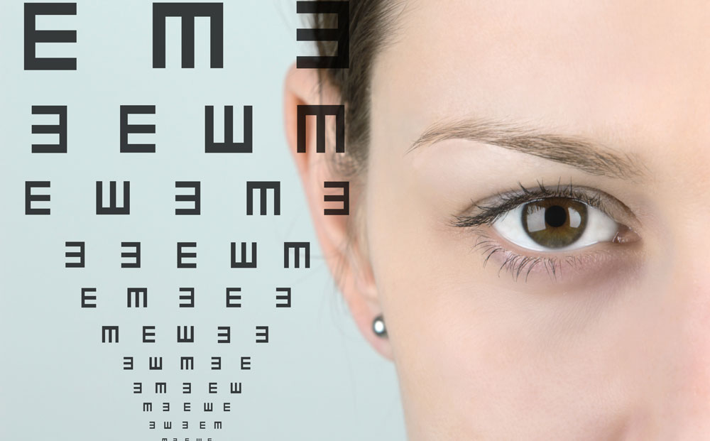 eye chart poster in standard frame juniqe uk - eye exam chart printout ...