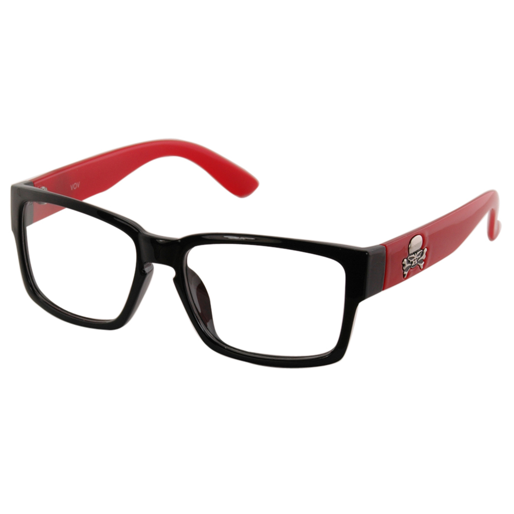 Skull- Black & Red Black 5569 Eyeglasses $36.00. Wayfarer | Male | Plastic